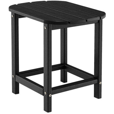  - 18 Inch Weather Resistant Side Table for Garden Yard Patio - Black - Outdoor Style Company