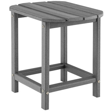  - 18 Inch Weather Resistant Side Table for Garden Yard Patio - Gray - Outdoor Style Company