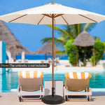  - 19.5 Inch Fillable Round Umbrella Base Stand for Yard Garden Poolside - Outdoor Style Company