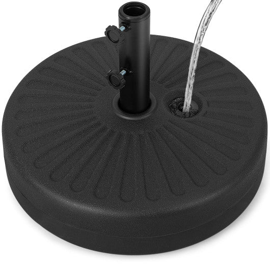  - 19.5 Inch Fillable Round Umbrella Base Stand for Yard Garden Poolside - Outdoor Style Company