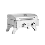  - 2 Burner Portable Stainless Steel BBQ Table Top Grill for Outdoors - Outdoor Style Company