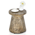  - 2 - in - 1 Rock End Table with Wood Grain for Living Room - Outdoor Style Company