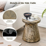  - 2 - in - 1 Rock End Table with Wood Grain for Living Room - Outdoor Style Company