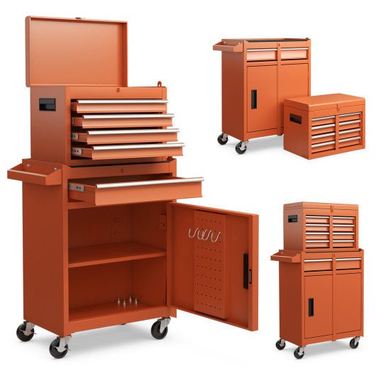  - 2 - in - 1 Tool Chest and Cabinet with 5 Sliding Drawers - Outdoor Style Company