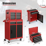  - 2 - in - 1 Tool Chest and Cabinet with 5 Sliding Drawers - Outdoor Style Company