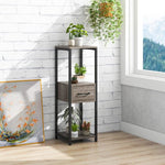  - 2 Pack 3 Tier Tall Metal Plant Stand with Drawer and Display Shelf - Outdoor Style Company