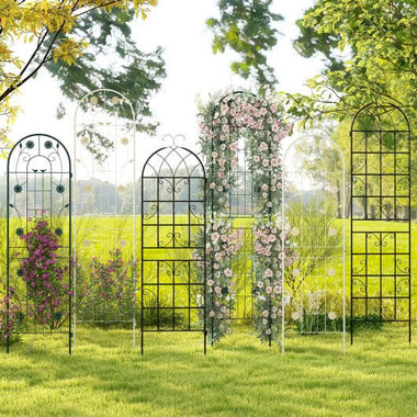  - 2 Pack 86.5 x 20 Inches Metal Garden Trellis for Climbing Plants - Outdoor Style Company