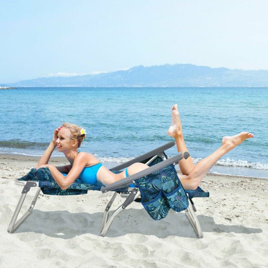  - 2 - Pack Folding Backpack Beach Chair 5 - Position Outdoor Reclining Chairs with Pillow - Outdoor Style Company