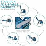  - 2 - Pack Folding Backpack Beach Chair 5 - Position Outdoor Reclining Chairs with Pillow - Outdoor Style Company