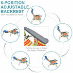  - 2 - Pack Folding Backpack Beach Chair 5 - Position Outdoor Reclining Chairs with Pillow - Outdoor Style Company