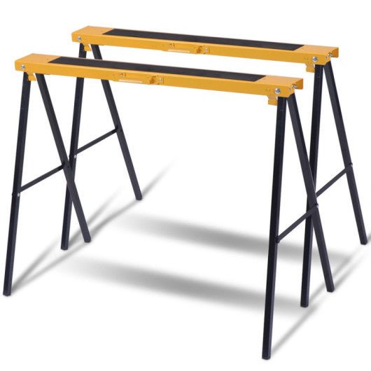  - 2 Pack Heavy Duty Sawhorse with Steel Folding Legs - Outdoor Style Company