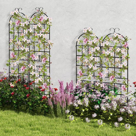  - 2 Pack Metal Garden Trellis Decorative for Climbing Plants - Outdoor Style Company