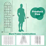  - 2 Pack Metal Garden Trellis Decorative for Climbing Plants - Outdoor Style Company