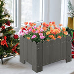  - 2 Pack Rectangular Planter Box with Drainage Gaps for Front Porch Garden Balcony - Outdoor Style Company