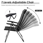  - 2 Pcs Portable Patio Folding Dining Chairs with Headrest Adjust for Camping - Outdoor Style Company