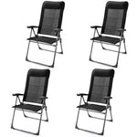  - 2 Pcs Portable Patio Folding Dining Chairs with Headrest Adjust for Camping - Outdoor Style Company