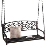  - 2 - Person Outdoor Porch Metal Hanging Swing Chair with Sturdy Chains - Outdoor Style Company