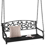  - 2 - Person Outdoor Porch Metal Hanging Swing Chair with Sturdy Chains - Outdoor Style Company