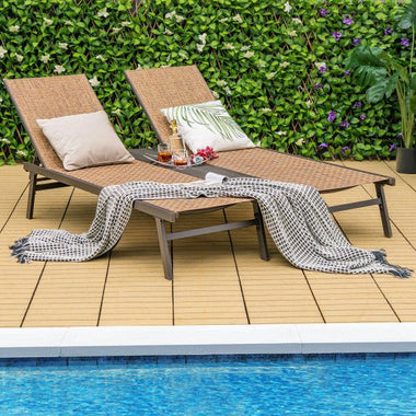  - 2 - Person Patio Chaise Lounge with Middle Panel - Outdoor Style Company