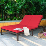  - 2 - Person Patio Rattan Lounge Chair with Adjustable Backrest - Outdoor Style Company