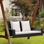  - 2 - Person Patio Rattan Porch Swing with Cushions - Outdoor Style Company