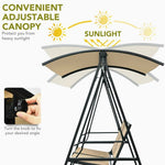  - 2 Person Patio Swing with Weather Resistant Glider and Adjustable Canopy - Outdoor Style Company