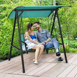  - 2 Person Patio Swing with Weather Resistant Glider and Adjustable Canopy - Outdoor Style Company