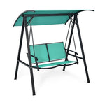  - 2 Person Patio Swing with Weather Resistant Glider and Adjustable Canopy - Outdoor Style Company