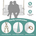  - 2 - Person Wooden Porch Swing with Hanging Chains for Garden Yard - Outdoor Style Company