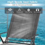  - 2 Piece Patio Folding Chaise Lounge Chairs Recliner with 6 - Level Backrest - Outdoor Style Company