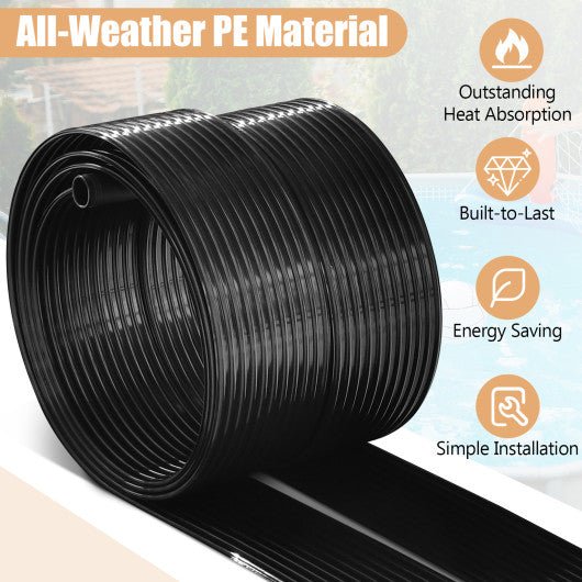  - 2 Pieces 10/16.4/20 Feet Weatherproof Solar Swimming Pool Heating System - Outdoor Style Company