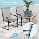  - 2 Pieces C - Spring Motion Patio Dining Chairs with Breathable Fabric - Outdoor Style Company