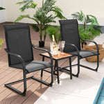  - 2 Pieces C - Spring Motion Patio Dining Chairs with Breathable Fabric - Outdoor Style Company