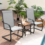  - 2 Pieces C - Spring Motion Patio Dining Chairs with Breathable Fabric - Outdoor Style Company