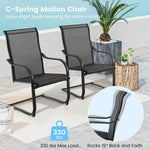  - 2 Pieces C - Spring Motion Patio Dining Chairs with Breathable Fabric - Outdoor Style Company