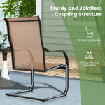  - 2 Pieces C - Spring Motion Patio Dining Chairs with Breathable Fabric - Outdoor Style Company