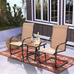  - 2 Pieces C - Spring Motion Patio Dining Chairs with Breathable Fabric - Outdoor Style Company