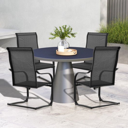  - 2 Pieces C - Spring Motion Patio Dining Chairs with Breathable Fabric - Outdoor Style Company