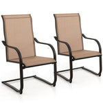  - 2 Pieces C - Spring Motion Patio Dining Chairs with Breathable Fabric - Outdoor Style Company