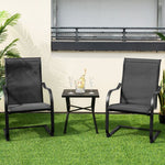  - 2 Pieces C - Spring Motion Patio Dining Chairs with Breathable Fabric - Outdoor Style Company