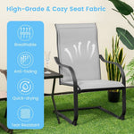  - 2 Pieces C - Spring Motion Patio Dining Chairs with Breathable Fabric - Outdoor Style Company