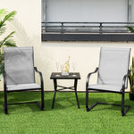  - 2 Pieces C - Spring Motion Patio Dining Chairs with Breathable Fabric - Outdoor Style Company