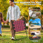  - 2 Pieces Folding Beach Chair Camping Lawn Webbing Chair - Outdoor Style Company