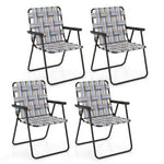  - 2 Pieces Folding Beach Chair Camping Lawn Webbing Chair - Outdoor Style Company