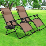  - 2 Pieces Folding Recliner Zero Gravity Lounge Chair - Outdoor Style Company