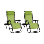  - 2 Pieces Folding Recliner Zero Gravity Lounge Chair - Outdoor Style Company