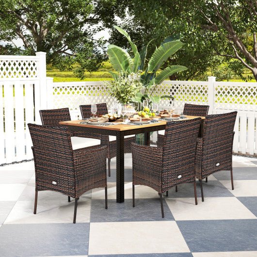  - 2 Pieces Outdoor PE Rattan Armchairs with Removable Cushions - Outdoor Style Company