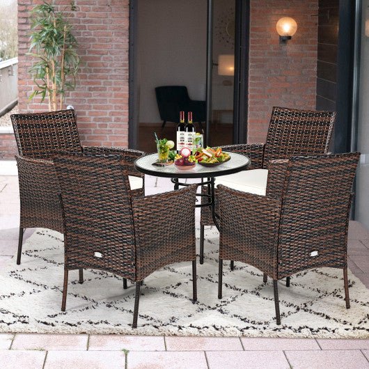  - 2 Pieces Outdoor PE Rattan Armchairs with Removable Cushions - Outdoor Style Company