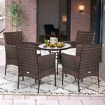  - 2 Pieces Outdoor PE Rattan Armchairs with Removable Cushions - Outdoor Style Company