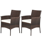  - 2 Pieces Outdoor PE Rattan Armchairs with Removable Cushions - Outdoor Style Company